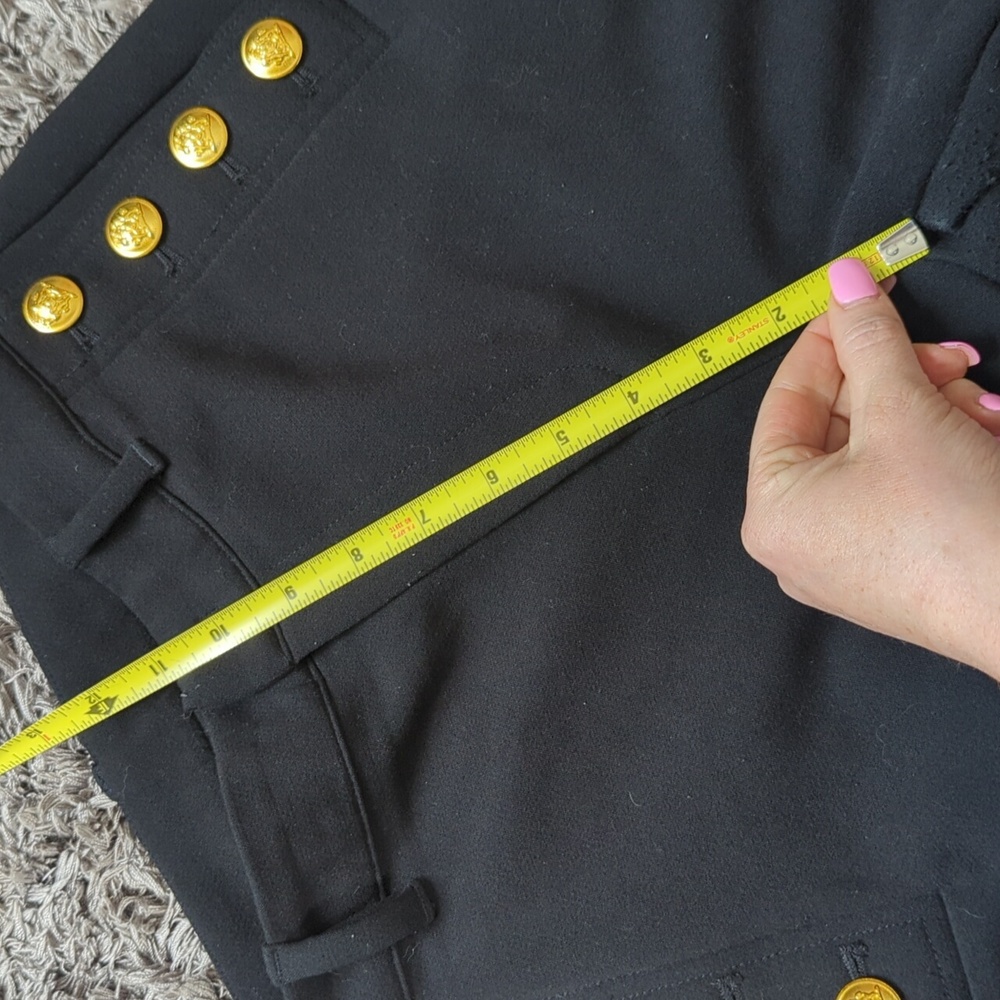 GAP Women's Trouser Boot Cut Dress Pants Sailor Captain Gold Button Size 8 - Picture 9 of 9